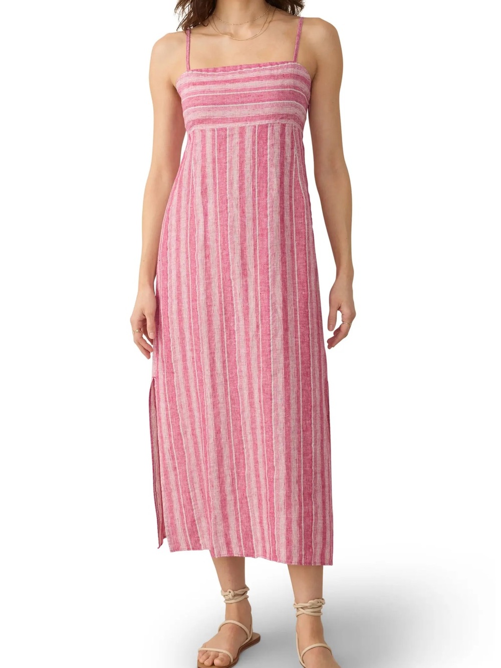 Faherty Sienna Linen Midi Dress